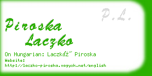 piroska laczko business card